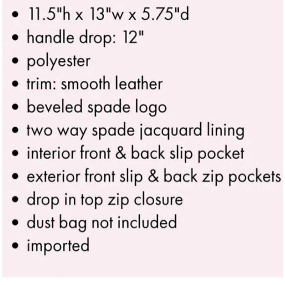 Kate spade large tote shoulder bag orange see pics for measurements . - Picture 12 of 12